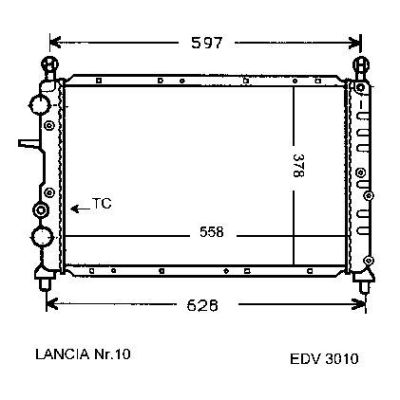 NEU + Kühler Lancia Dedra 2.0TD - 9.94 - 8.99 - Kühlsystem Wasserkühler / Radiator + + + NEU | MAV - 44324