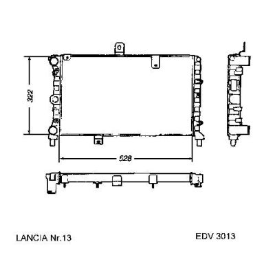 NEU + Kühler Lancia Delta / Prisma 1.3 / 1.5 / 1.6 Klimaanlage / Automatic - 9.82 - 8.xx - Kühlsystem Wasserkü | MAV - 44327