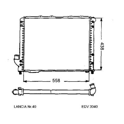 NEU + Kühler Lancia Kappa 2.4TD - 9.94 - 8.xx - Kühlsystem Wasserkühler / Radiator + + + NEU | MAV - 44347