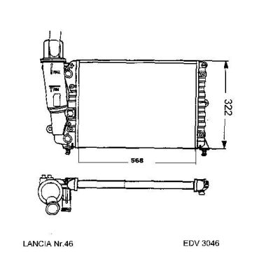 NEU + Kühler Lancia Ypsilon 1.2 - 9.93 - 8.00 - Kühlsystem Wasserkühler / Radiator + + + NEU | MAV - 44353