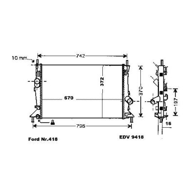 NEU + Kühler Mazda 3 1.4 - 16V / 1.6 - 16V / 2.0 - 16V Schaltgetriebe / Automatic / Klimaanlage - 9.03 - 8.xx | MAV - 45013 [ Mazda ]