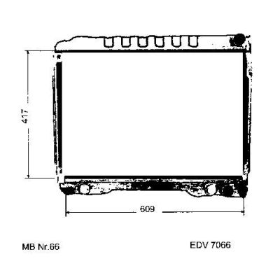 NEU + Kühler Mercedes W 107 SL / SLC 380 / 450 / 500 Automatic / Klimaanlage / 9.78 - 8.84 / 1075011301 | MAV - 44648