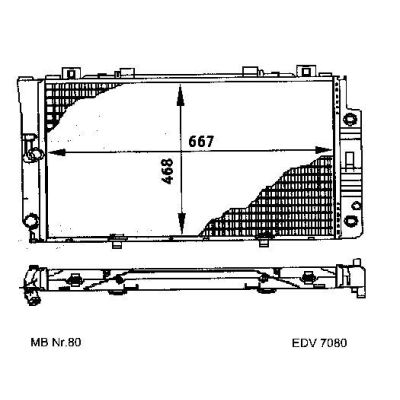 NEU + Kühler Mercedes W 140 S Klasse .3 300 SE Schaltgetriebe / Automatic / Klimaanlage - DB / Daimler / Benz | MAV - 44658