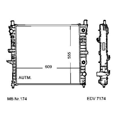 NEU + Kühler Mercedes W 163 ML Klasse 230 / 320 / 430 Schaltgetriebe / Automatic / Klimaanlage - DB / Daimler | MAV - 44704