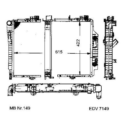 NEU + Kühler Mercedes W 208 CLK / Cabrio 200 / 230 Kompressor Schaltgetriebe / Automatic / Klimaanlage - DB / | MAV - 44698