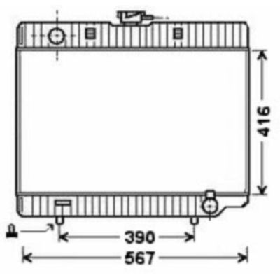 NEU + Kühler Mercedes W123  250 / 300 D / Schaltgetriebe / Klimaanlage  - ( 9.76 - 8.84 ) - 1235014301 | MAV - 44673