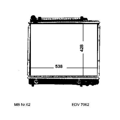 NEU + Kühler Mercedes W123  300 TD / Schaltgetriebe / Klimaanlage  - ( 9.80 - 8.85 ) - 1265003503 | MAV - 44645