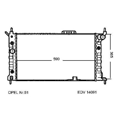 NEU + Kühler Opel Astra F 1.4 / 1.6 / 1.8 / 2.0 - 16V Automatic / Klimaanlage - GM / Vauxhall 9.91 - 8.97 - Va | MAV - 45108 [ Opel ]