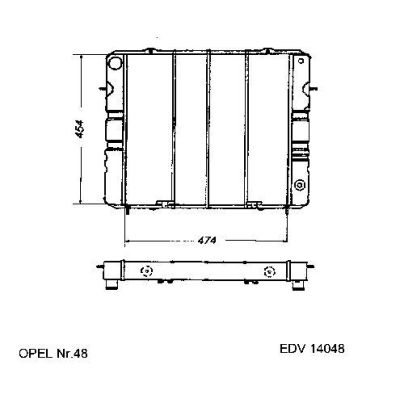 NEU + Kühler Opel Commodore C 3.0 D Schaltgetriebe - GM / Vauxhall 9.xx - 8.83 - Kühlsystem Wasserkühler / Rad | MAV - 45067
