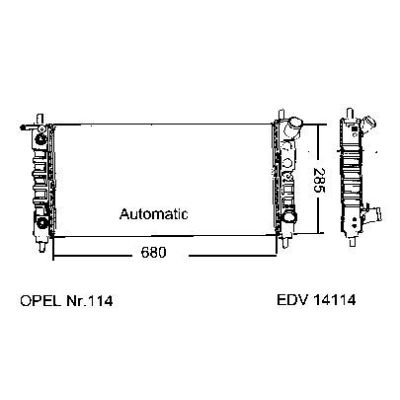 NEU + Kühler Opel Corsa B .2 1.0 / 1.2 Automatic / Klimaanlage - GM / Vauxhall 9.97 - 8.xx - Chevrolet Celta 1 | MAV - 45128 [ Opel ]