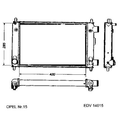 NEU + Kühler Opel Kadett D 1.0 / 1.2 CHV Schaltgetriebe - GM / Vauxhall 9.79 - 8.84 - Vauxhall Astra .1 1.0 / | MAV - 45043 [ Opel ]