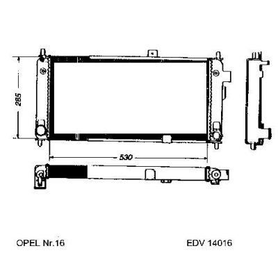 NEU + Kühler Opel Kadett D 1.3 N / S Automatic - GM / Vauxhall 9.79 - 8.84 - Vauxhall Astra .1 1.3 N / S Autom | MAV - 45044 [ Opel ]