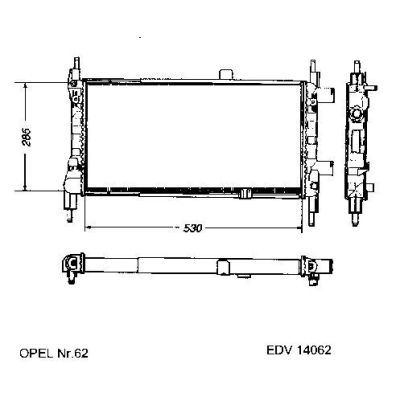 NEU + Kühler Opel Kadett E 1.2 OHV Schaltgetriebe - GM / Vauxhall 9.83 - 8.91 - Vauxhall Astra .2 1.2 OHV Scha | MAV - 45081 [ Opel ]