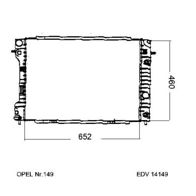 NEU + Kühler Opel Omega B 2.5 TD Automatic - GM / Vauxhall 9.93 - 8.99 - Kühlsystem Wasserkühler / Radiator 65 | MAV - 45149