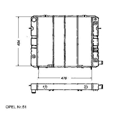 NEU + Kühler Opel Senator A 2.3 TD Automatic - GM / Vauxhall 9.84 - 8.87 - Kühlsystem Wasserkühler / Radiator | MAV - 45070