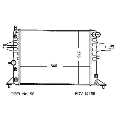 NEU + Kühler Opel Zafira 1.6 - 16V Automatic - GM / Vauxhall 9.98 - 8.xx - Vauxhall Astra .4 1.4 - 16V / 1.6 - | MAV - 45156 [ Zafira ]