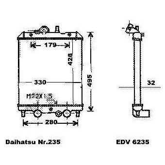 NEU + Kühler Piaggio Porter 1.2 / 1.4 Diesel Schaltgetriebe - Daihatsu 9.94 - 8.xx - Daihatsu Porter 1.2 / 1.4 | MAV - 44239 [ Piaggio ]