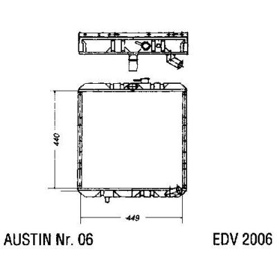 NEU + Kühler Rover / Land Rover 2.3 - Austin / BMC 09.71 - 08.xx - Kühlsystem Wasserkühler / Radiator + + + NE | MAV - 44310