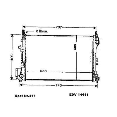 NEU + Kühler Saab div. Modelle s. Abb. + Beschreibung - 9.xx - 8.xx - Opel div. Modelle s. Abb. + Beschreibung | MAV - 45195 [ Saab ]