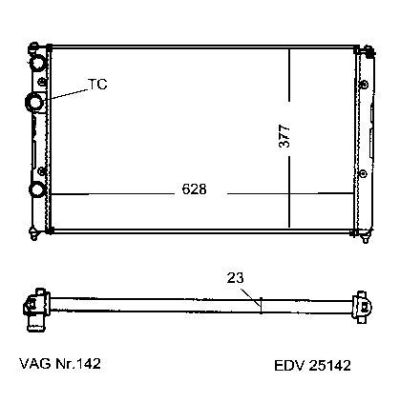 NEU + Kühler Seat Ibiza / Cordoba 1.4 / 1.6 / 1.9 SDi / TDi Schaltgetriebe / Klimaanlage - 9.96 - 8.99 - Seat | MAV - 45326 [ Ibiza ]