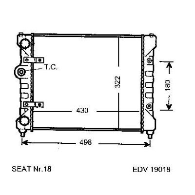 NEU + Kühler Seat Ibiza / Cordoba / Inca 1.0 / 1.3 / 1.6 / 1.9 SDi Schaltgetriebe - 9.92 - 8.xx - VW Polo 1.7 | MAV - 44203 [ Seat ]