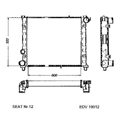 NEU + Kühler Seat Ibiza L / S / GL / GLX / SX / XL 1.2 / 1.5 Schaltgetriebe - 9.84 - 8.xx - Seat Malaga GL / G | MAV - 44199 [ Ibiza ]