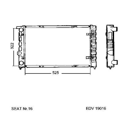 NEU + Kühler Seat Terra D 1.3 / 1.4 Diesel Schaltgetriebe - 9.89 - 8.xx - Kühlsystem Wasserkühler / Radiator 5 | MAV - 44202