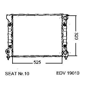 NEU + Kühler Seat Toledo TDi 1.9 110 PS Schaltgetriebe - 9.94 - 8.xx - Kühlsystem Wasserkühler / Radiator 525 | MAV - 44197