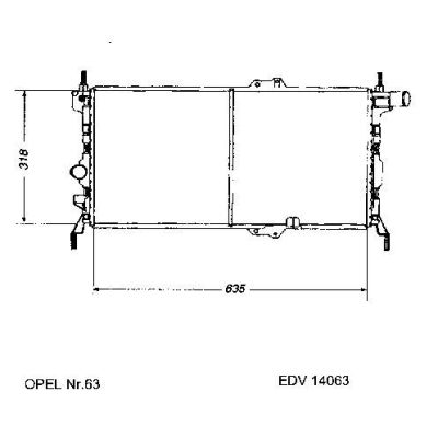 NEU + Kühler Vauxhall Astra .2 1.6 / 1.8 / 2.0 OHC Schaltgetriebe - 9.xx - 8.xx - Daewoo Nexia / Cielo / Racer | MAV - 45082 [ Vauxhall ]