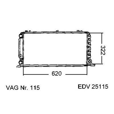 NEU + Kühler VW / Audi / VAG div. Modelle - Kühlsystem Wasserkühler / Radiator 620 x 322 / VAG 115 + + + NEU | MAV - 45304 [ VW ]