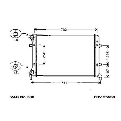 NEU + Kühler VW Caddy .2 6KV 1.4 - 16V / 1.6 / 2.0 SDi Schaltgetriebe / Klimaanlage - VAG / VW / Audi 9.03 - 8 | MAV - 45376 [ Caddy ]