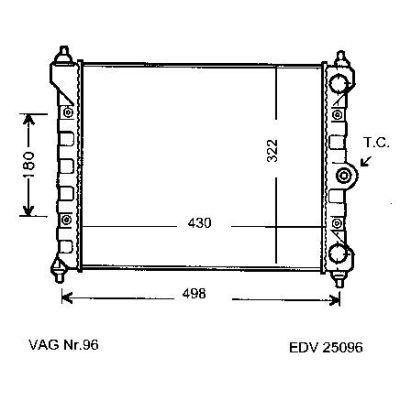 NEU + Kühler VW Caddy .2 6KV 1.9 SDi AEY Schaltgetriebe - VAG / VW / Audi 9.95 - 8.xx - Seat Ibiza 1.0 / 1.3 S | MAV - 45289 [ 6KV ]