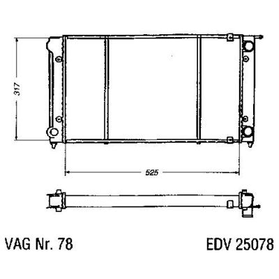 NEU + Kühler VW Golf 2 / Jetta 2 / + Cabrio / + Syncro 19 1.8 - 16V Schaltgetriebe / Klimaanlage - VAG / VW / | MAV - 45272 [ VW ]