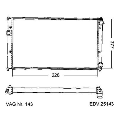 NEU + Kühler VW Golf 3 / Vento 1H0 / 1H2 1.9 D Schaltgetriebe - VAG / VW / Audi 9.91 - 8.96 - VW Caddy .2 6KV | MAV - 45327 [ Golf ]