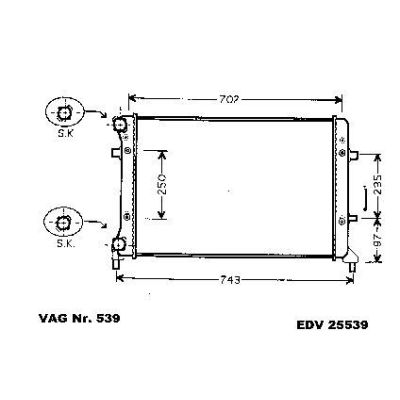 NEU + Kühler VW Golf 5 1K 1.4 - 16V FSi / 1.6 / 1.6 - 16V FSi / 2.0 16V FSi Schaltgetriebe / Automatic / Klima | MAV - 45377 [ Golf ]