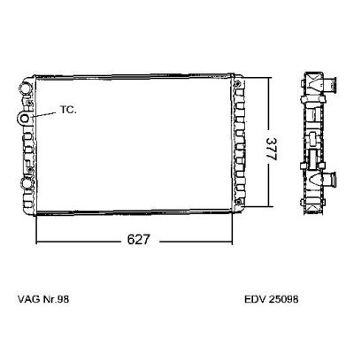 NEU + Kühler VW Polo 6N2 1.4 / 1.6 / 1.9 D Schaltgetriebe / Automatic / Klimaanlage - VAG / VW / Audi 9.99 - 8 | MAV - 45291 [ 6N2 ]