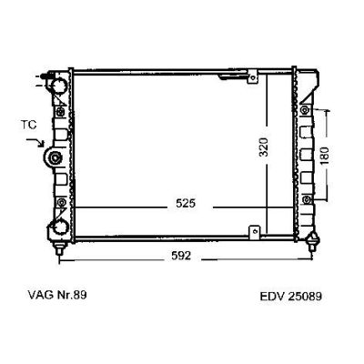 NEU + Kühler VW Polo / Derby .2 86C 1.3 / 1.3 D Schaltgetriebe - VAG / VW / Audi 9.86 - 8.90 - Seat Terra 86C | MAV - 45282 [ VW ]