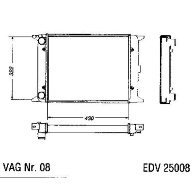 NEU + Kühler VW Polo / Derby 86 / + GT 1.1 / 1.3 Schaltgetriebe - VAG / VW / Audi 9.79 - 8.83 - Audi 50 GL / G | MAV - 45206 [ VW ]