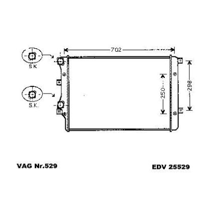 NEU + Kühler VW Touran 1T 1.9 TDi Schaltgetriebe / Klimaanlage - VAG / VW / Audi 9.02 - 8.xx - VW Caddy .2 6KV | MAV - 45369 [ Touran ]