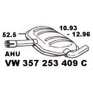 NEU + Mittelschalldämpfer VW Passat 35i / B4 1.8 - VAG / VW / Audi 9.88 - 8.96 - Vor - Schalldämpfer Abgasanla | MAV - 19144 [ OVS ]
