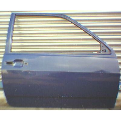 Tür VW Polo / Derby 2 86C .2 2 / 3T / R dunkel blau / mit Seriten - Aufprallschutzrohr / 9.90 - 8.94 - gebrauc | MAV - [ 3623 - blau - 2 ]