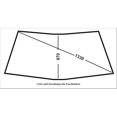 Windschutzscheibe VW Golf 2 / Jetta 2 grün / BK - 19 - 9.83 - 8.91 - Autoglas / Verglasung - gebraucht | MAV - [ 1003 ]