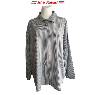 AKH Fashion grau-weiße Lagenlook Big-Blusen Jacken Übergrößen | 94667-AKH1251.S01880