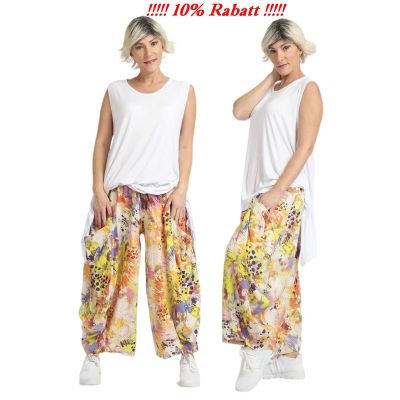 AKH FASHION HOSE Sommer große Größen Lagenlook - Bunt|||0 Einheitsgröße-Maßangaben beachten, Viskose | 81661-AKH1050.S8069