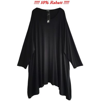 AKH Fashion Lagenlook schwarze Tunika-Shirts große Größen | 95687-AKH1247.S06570