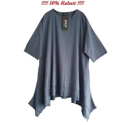 AKH Fashion Lagenlook Tunika-Shirts Baumwolle große Größen | 96520-AKH1237.S06567