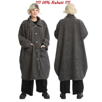 AKH FASHION MANTEL Herbst Winter Lagenlook Mode - Anthra|||0 Einheitsgröße-Maßangaben beachten, Polycarbonat | 87609-AKH0979.S06661