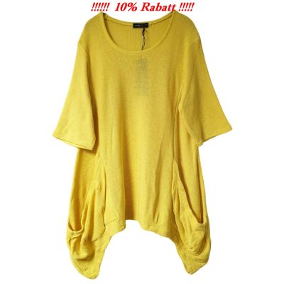 AKH Fashion Pullover gelb Ballonform große Größen Lagenlook Mode - Gelb, Einheitsgröße-Maßangaben beachten, Baumwolle, Polyacryl | 95400-AKH0043.S05931