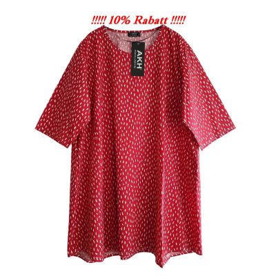 AKH Fashion rote Lagenlook Tunika-Shirts Baumwolle große Größen | 94683-AKH1264.S06765