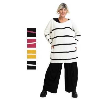 AKh Fashion weite Oversized-Pullover Baumwollmix | 2113-Strick